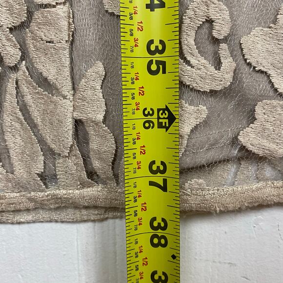 Tadashi Shoji Women's Lace Overlay Blouson Cocktail Dress Taupe Sand Size 4 - Picture 12 of 12